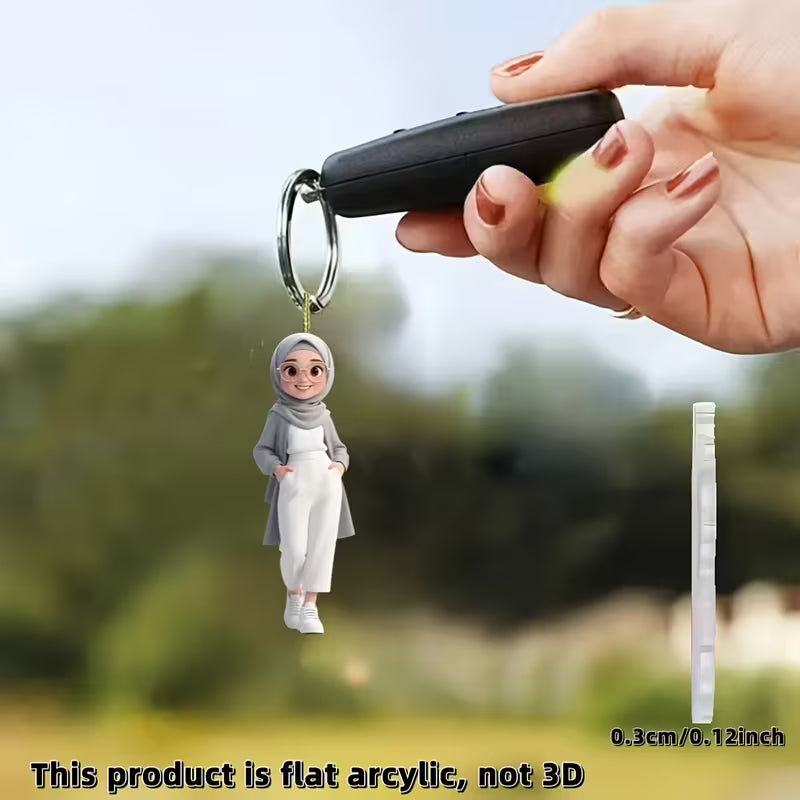 2D Flat Acrylic Hanging Pendant for Car Rearview Mirror