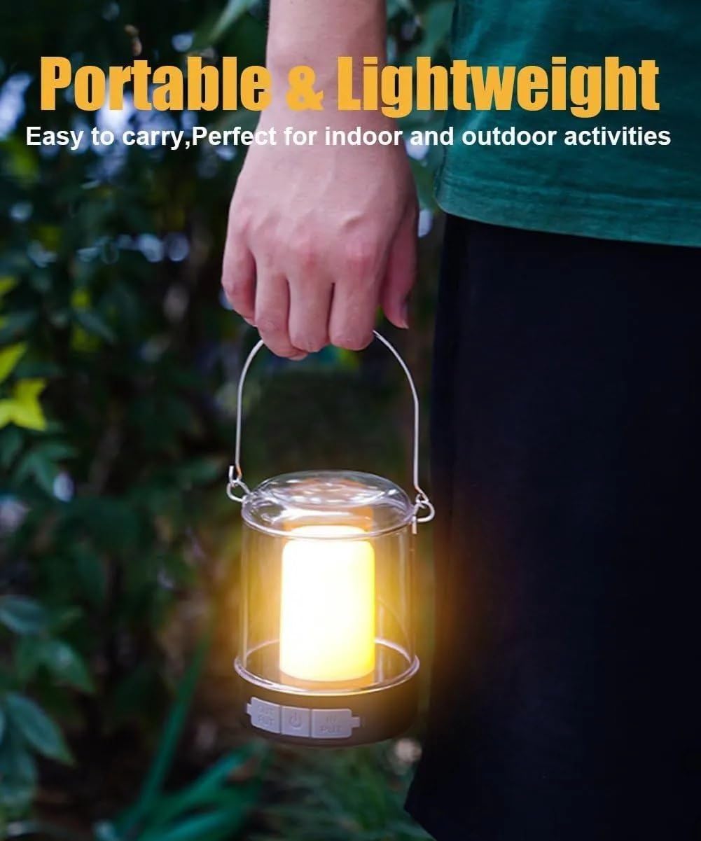 Rechargeable Camping Lantern with Power Bank and 3 Light Modes