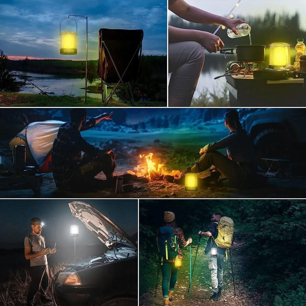 Rechargeable Camping Lantern with Power Bank and 3 Light Modes