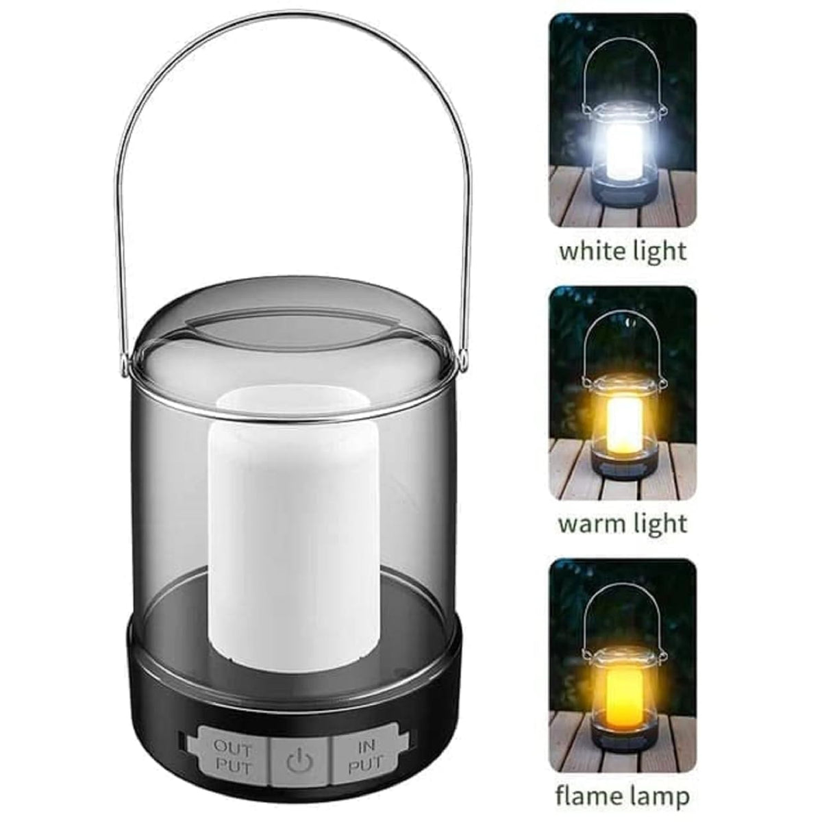 Rechargeable Camping Lantern with Power Bank and 3 Light Modes