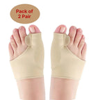Two pairs of fabric-covered gel cushion pads for shoes