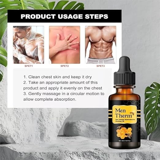 Men Therm Bee Venom Heating Oil for Men (Pack of 2)