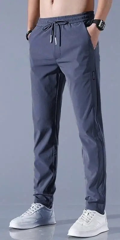 Combo Dark Grey and Black Men's Lycra Track Pants (Pack of 2)