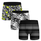 Three pairs of men's regular fit nylon underwear in a pack