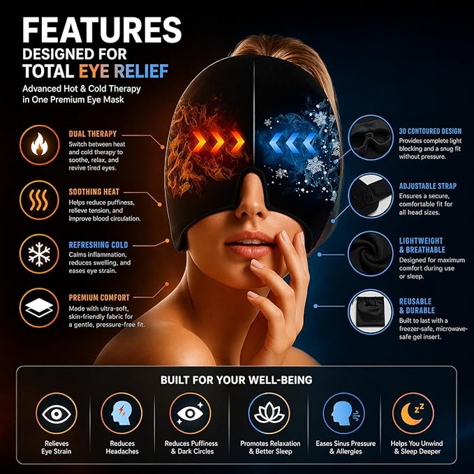 She Heals Migraine Relief Cap for Headaches, Sinuses and Tension Relief