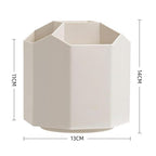 Multi-Compartment Desk Organizer, Plastic Hexagon Pen Stand