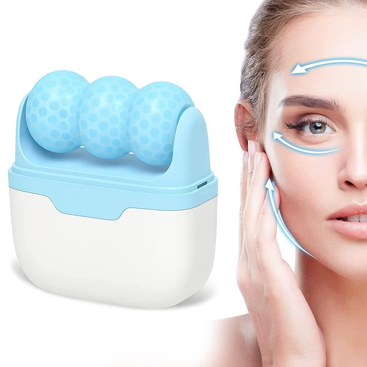 2-in-1 ice roller for face and body with dual cooling heads