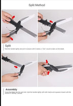 2 in 1 Clever Cutter for Vegetables and Fruits with Detachable Stainless Steel Blade