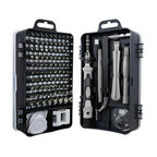 A comprehensive 115-in-1 precision magnetic screwdriver set for repairing laptops and electronics