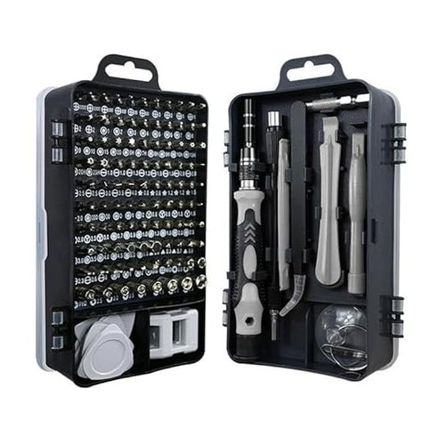 A comprehensive 115-in-1 precision magnetic screwdriver set for repairing laptops and electronics