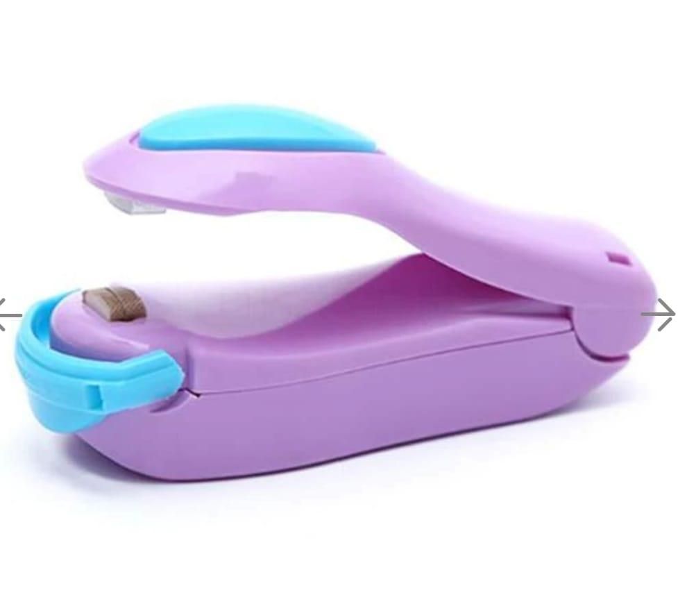 A handheld plastic Mini Heat Sealing Machine used for kitchen food bags
