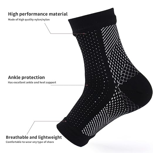 Compression Foot Sleeve Socks for Pain Relief and Arch Support - 1 Pair