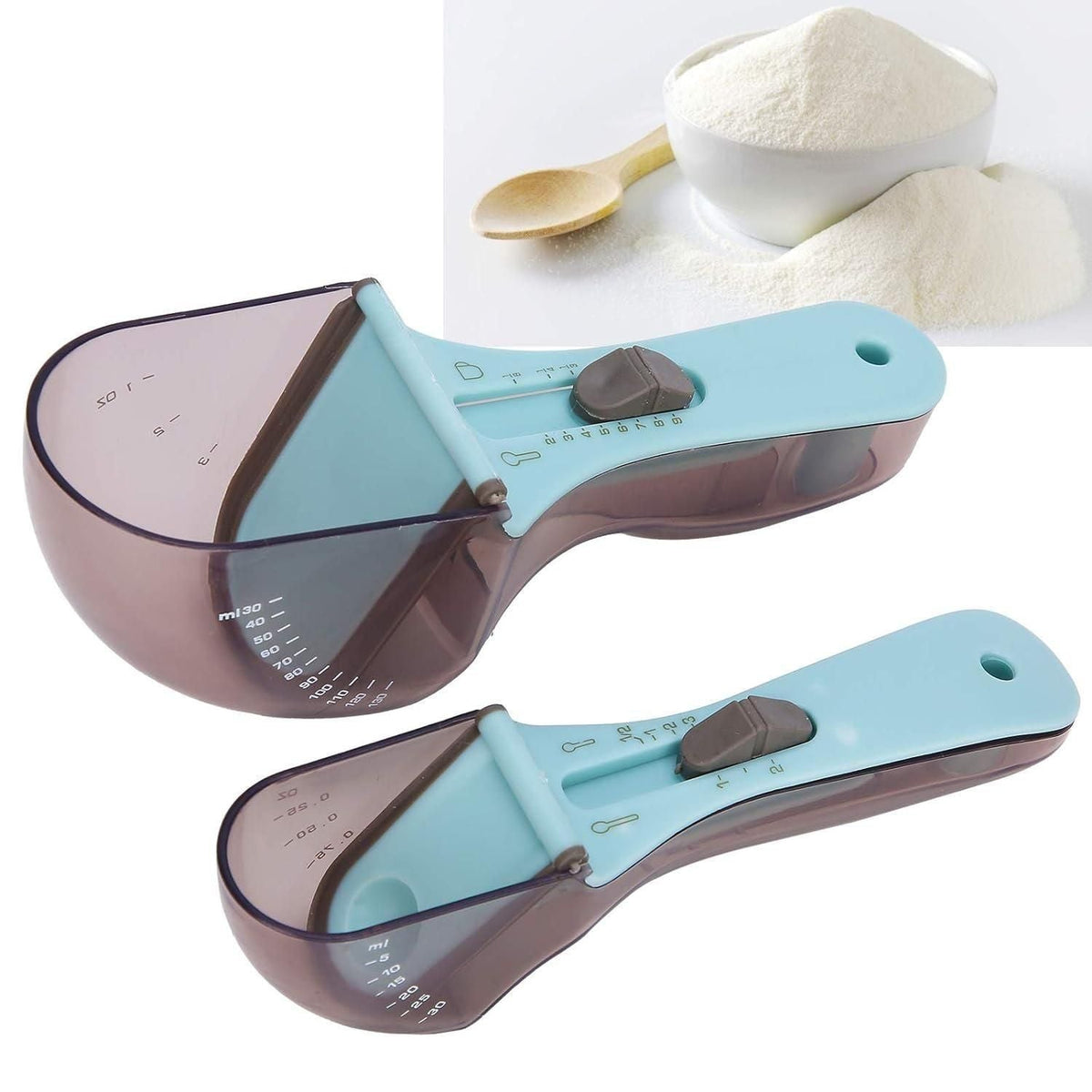 Measuring Spoon Set, Plastic Kitchen Measuring Spoons, Pack of 2