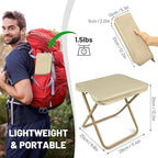 Handbag Folding Stool with Zipper Bag Storage