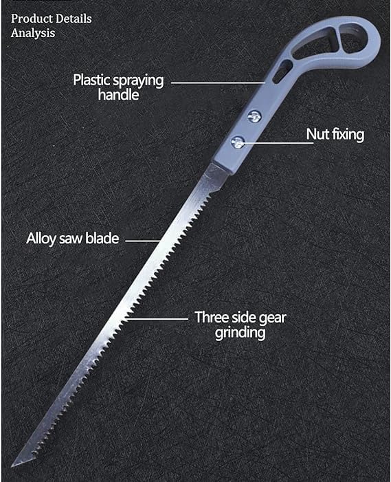 Portable Hand Saw for Wood Cutting with Non-Slip Handle