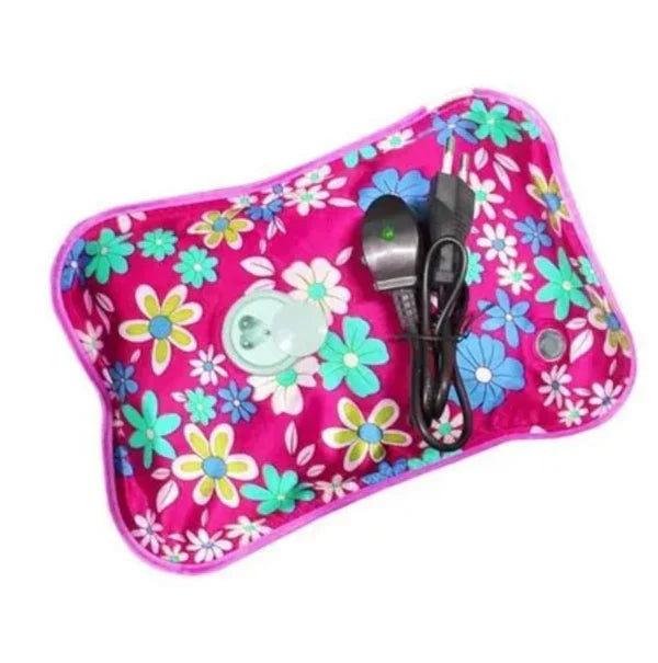 Hot water bag with a soft cotton and flannel fabric cover for comfort