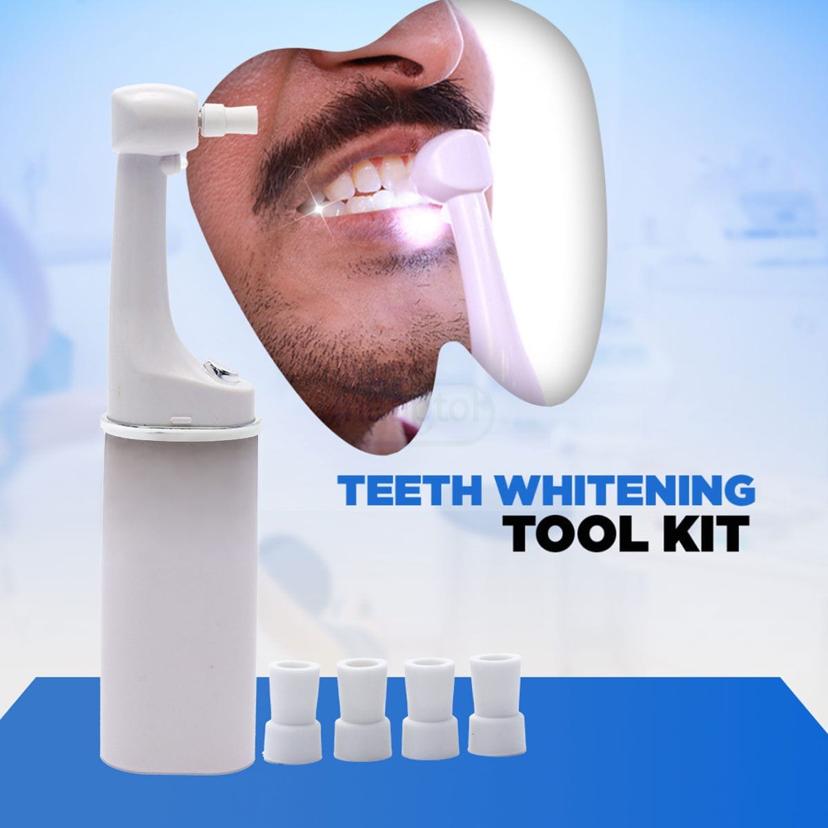 A close up view of the Teeth Whitening Cleaning Tool Kit