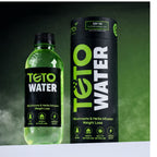 A 500ml bottle of TETO Water displayed on a neutral background