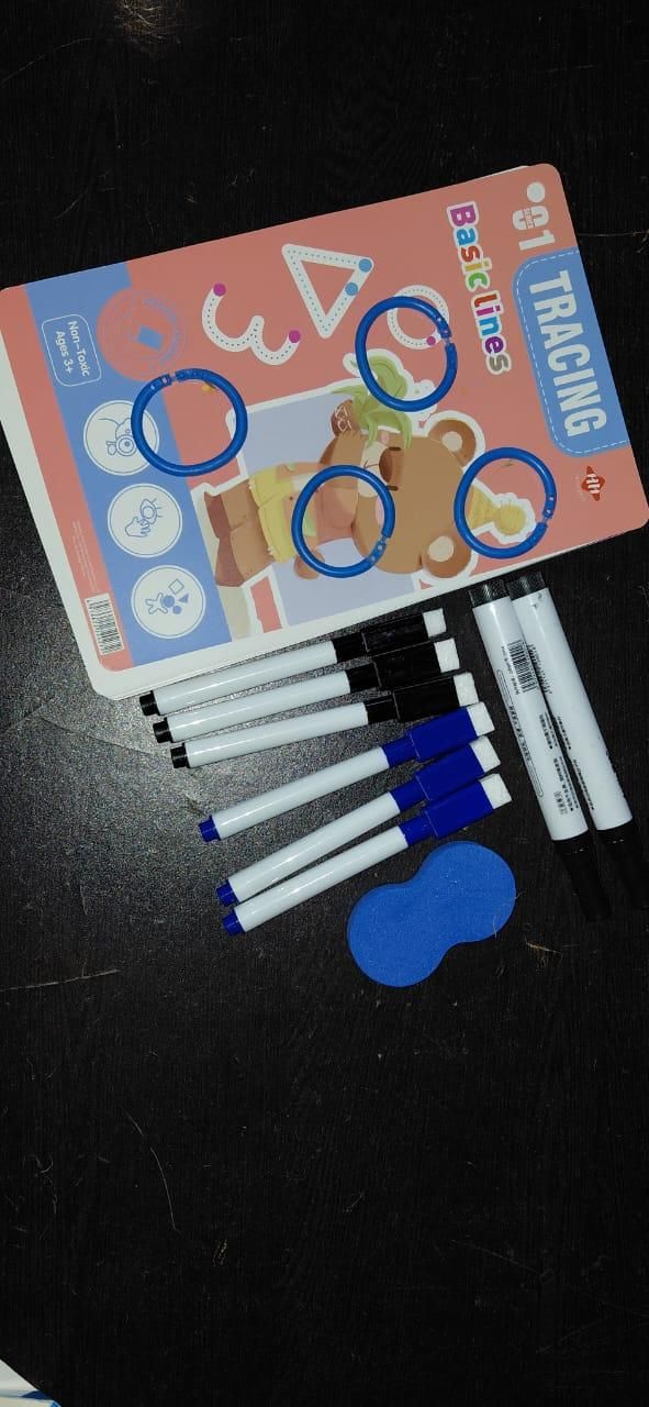 Reusable Tracing Line Practice Book for Early Handwriting Skills