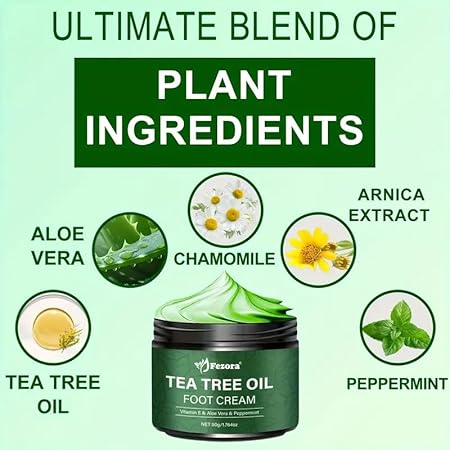 Tea Tree Oil Foot Cream, Deep Moisturizing & Soothing