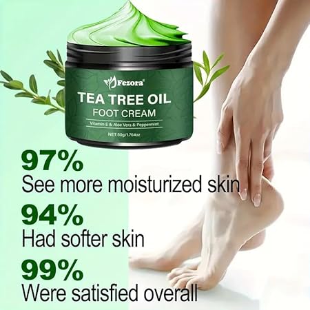 Tea Tree Oil Foot Cream, Deep Moisturizing & Soothing