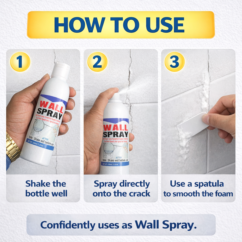 Wall Spray Crack Repair Spray for Home Maintenance, Pack of 2