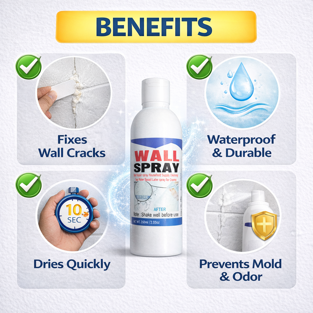 Wall Spray Crack Repair Spray for Home Maintenance, Pack of 2