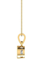 Clear Quartz White Birthstone Pendant with Gold Plated Chain