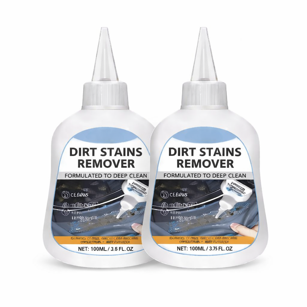 Two bottles of Dirt Stains Remover 100ML cleaning solution