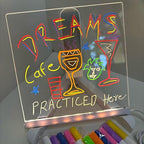 Acrylic Luminescent Writing Board - Transparent Message Memo Pad
