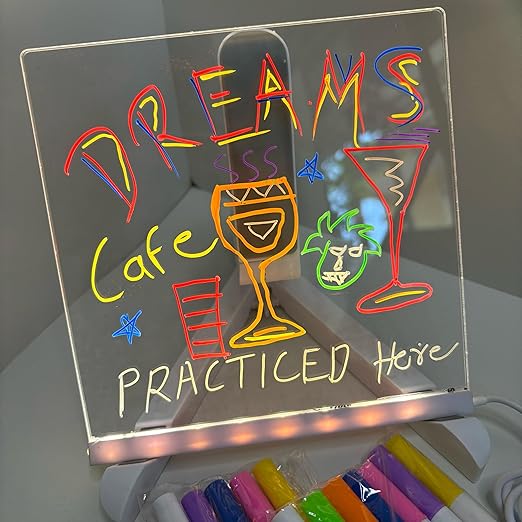 Acrylic Luminescent Writing Board - Transparent Message Memo Pad