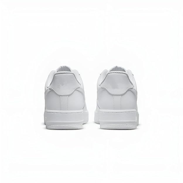 Men Perforated Air Force Sneakers - Faux Leather Casual Footwear