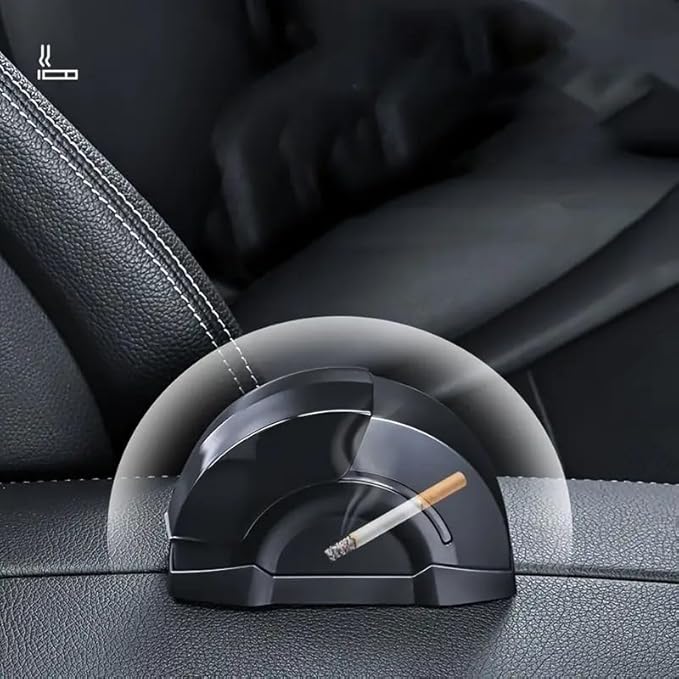 Portable Adhesive Ash Tray for Car with Aluminum Alloy Inner