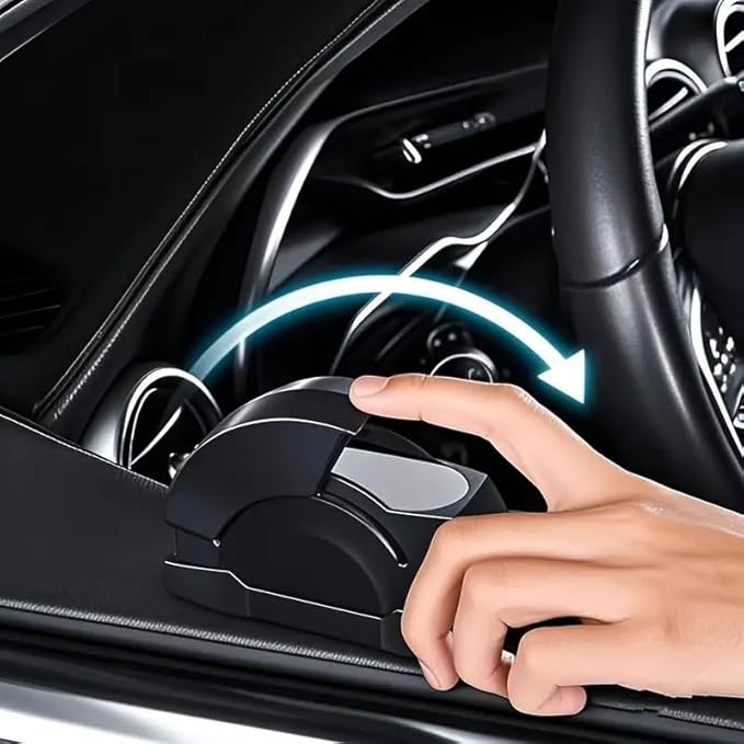 A portable adhesive car ash tray with a plastic outer body and aluminum alloy interior lining.