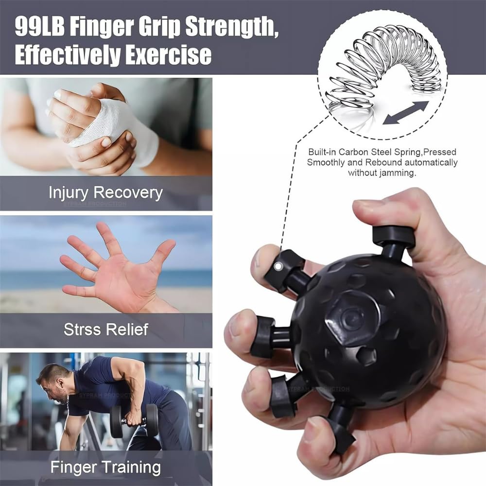 Hand Grip Strengthener and Finger Exerciser Training Ball