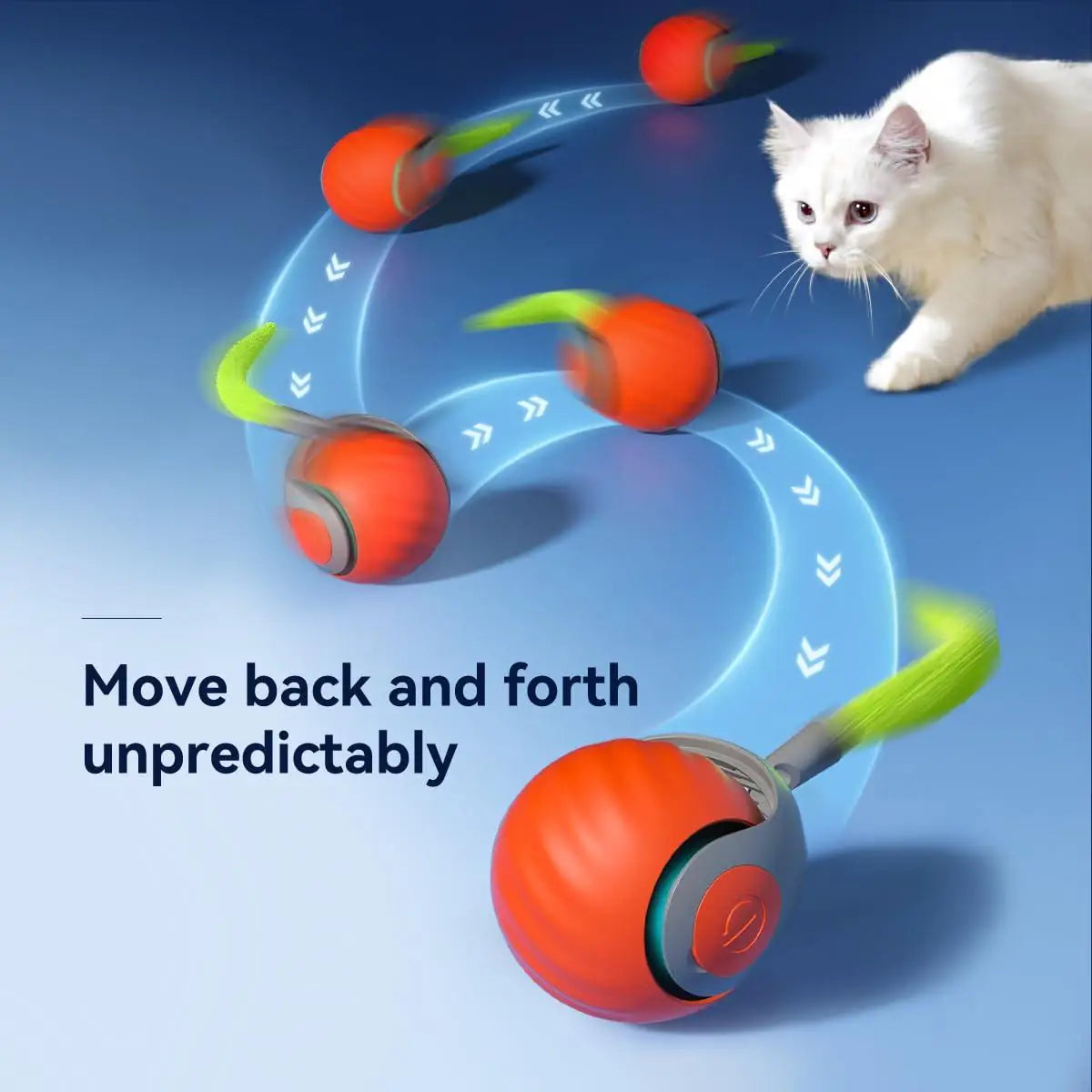 Rolling Ball Cat Toy - Interactive Self-Moving Toy for Pets