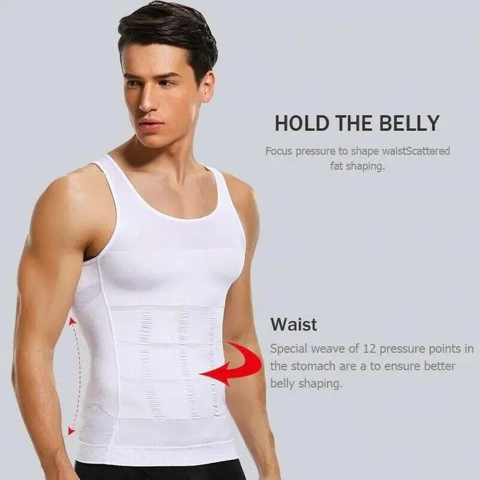 Men's Solid Compression Flexvest - Neoprene & Spandex Shaping Support