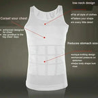 Men's Solid Compression Flexvest - Neoprene & Spandex Shaping Support