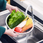 Stainless Steel Kitchen Drain Basket Set 3 in 1, stainless steel, pack of 3