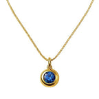 Amethyst Birthstone Pendant with Gold Plated Chain