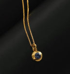Amethyst Birthstone Pendant with Gold Plated Chain