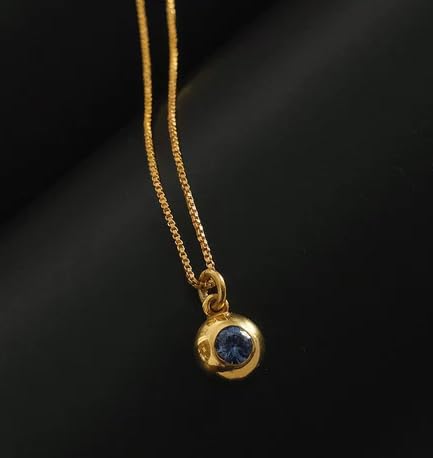 Amethyst Birthstone Pendant with Gold Plated Chain