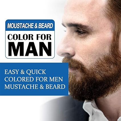 Men's Hair, Mustache & Beard Dye, Natural Black Color in 5 Minutes, 120ml
