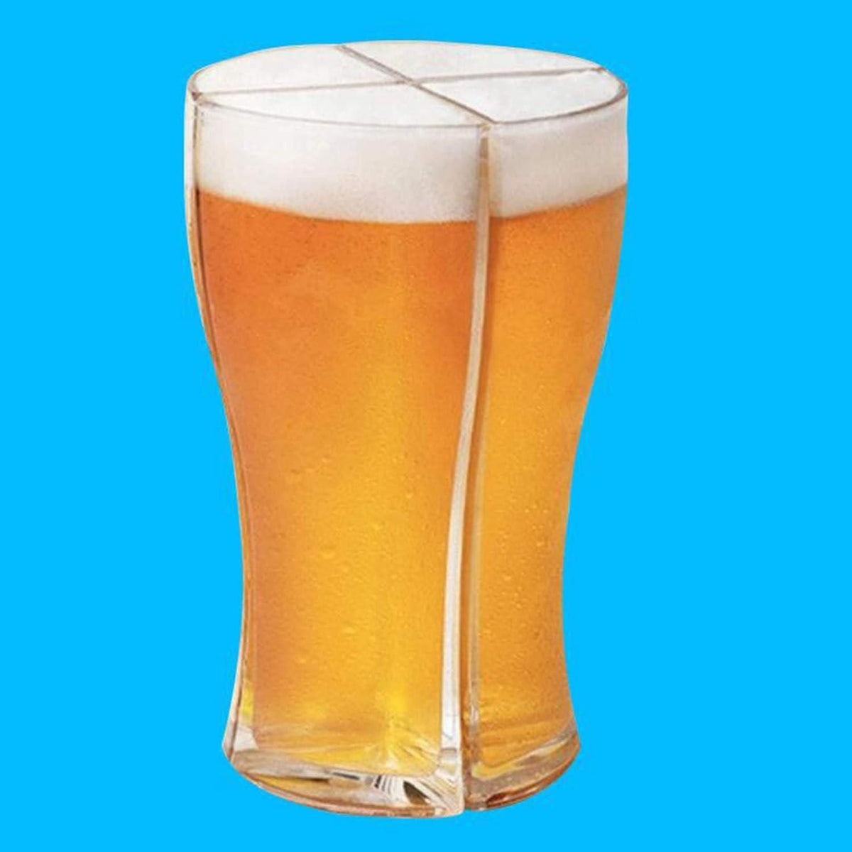Beer Splitter Mug - Acrylic Dual-Chamber Beer Mug