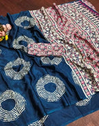 Linen Cotton Stylish Saree - Lightweight Breathable Fabric