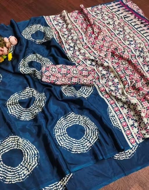 Linen Cotton Stylish Saree - Lightweight Breathable Fabric