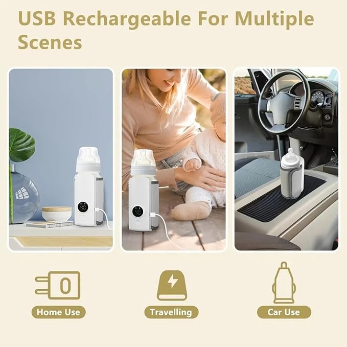 Portable Baby Bottle Warmer with LCD Display