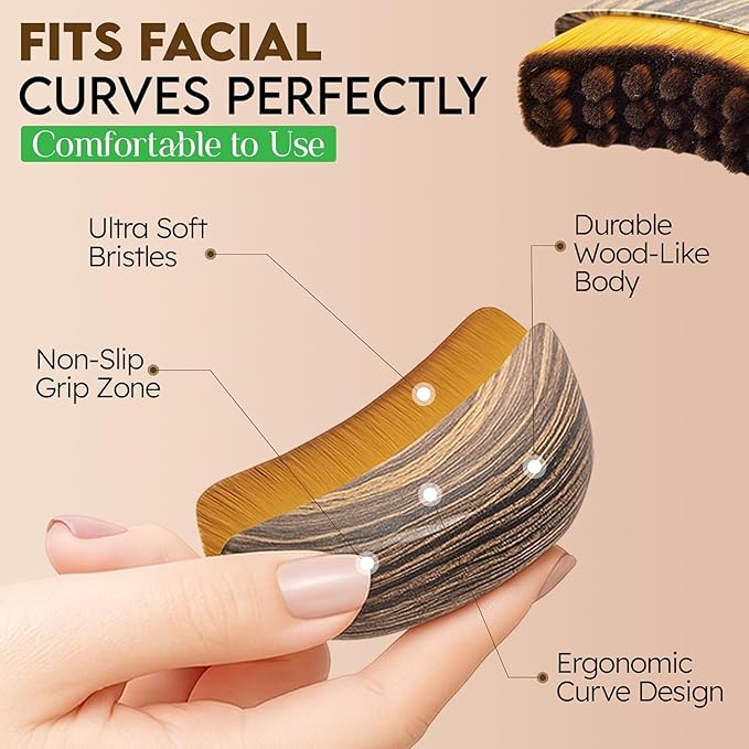Lymphatic Contour Face Brush for Facial Drainage and Sculpting