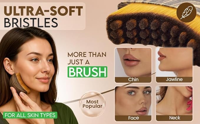Lymphatic Contour Face Brush for Facial Drainage and Sculpting