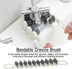Multicolor bendable cleaning brush made of thermoplastic rubber